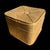 Mid-Century Modern Vintage MCM Cube Square Vinyl Beige Foot Rest Ottoman For Sale - Image 3 of 9