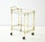 Transparent 1950s Italian Solid Brass Two-Tier Bar Cart For Sale - Image 8 of 11