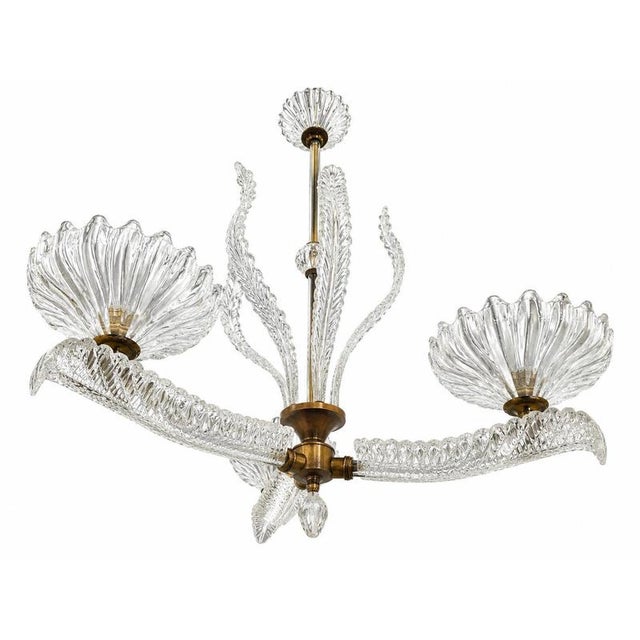 Italian Art Deco Murano Glass Chandelier by Ercole Barovier, 1940 For Sale - Image 11 of 11