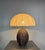 Lovely pencil reed rattan lamp with mushroom shade generally attributed to Italy, 1970s-1980s. The shade although period...