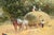 Impressionist Wheat Field Harvest, Early 20th Century Figurative Landscape For Sale - Image 3 of 7
