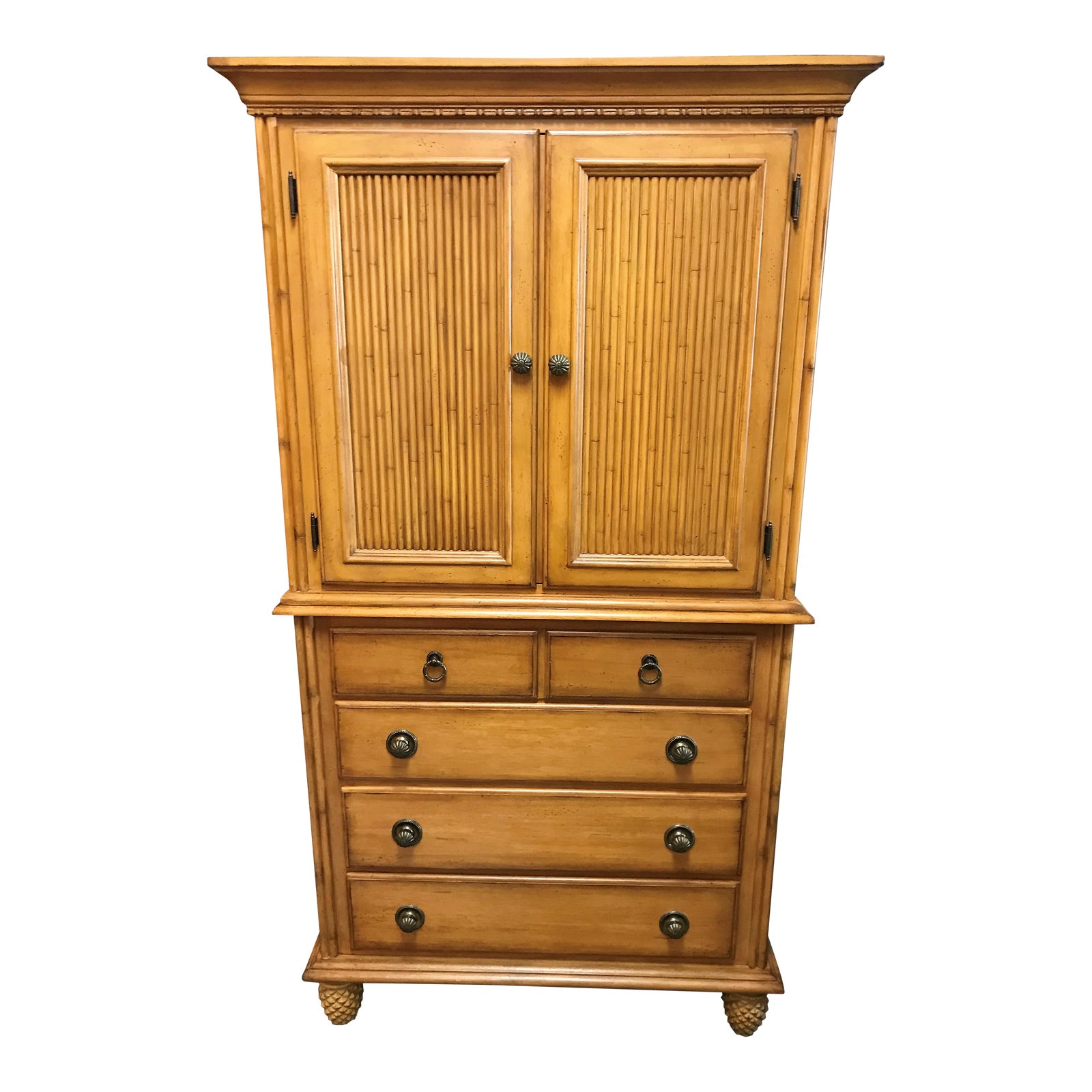 Tommy Bahama for Lexington Furniture Solid Wood Armoire With Bamboo and