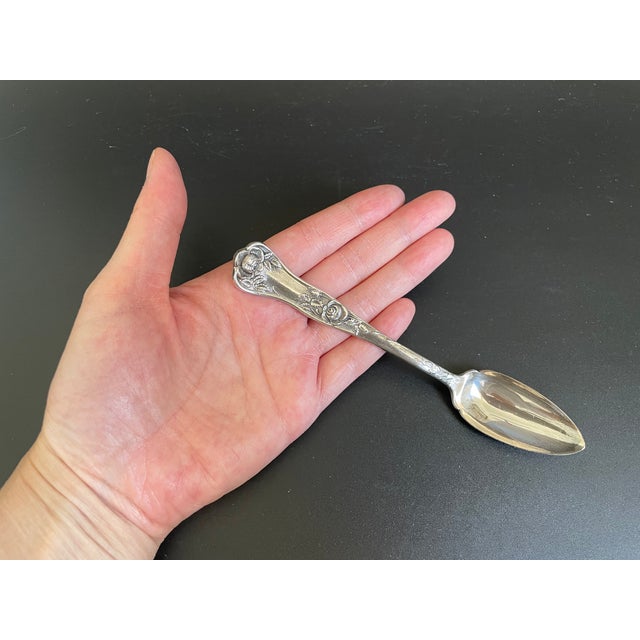 Lot of 3 Royal Plate Co Rosalie 1905 Silverplate Fruit Orange Spoons For Sale In Las Vegas - Image 6 of 8