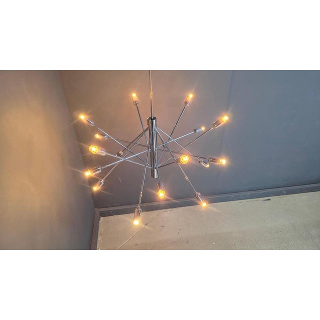 Vintage Sputnik Chrome Chandelier, 1970s For Sale - Image 15 of 18