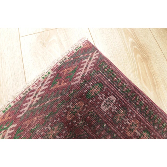 1970s Turkish Rustic Style Geometric Brown Rug For Sale - Image 4 of 7