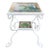 Vintage Iron & Stained Glass Mosaic Frog Garden Table For Sale