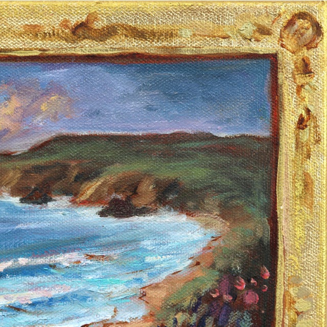 Figurative Cove Within - Colorful Oceanscape Still Life Oil Original Artwork by Michaela Jean For Sale - Image 3 of 9