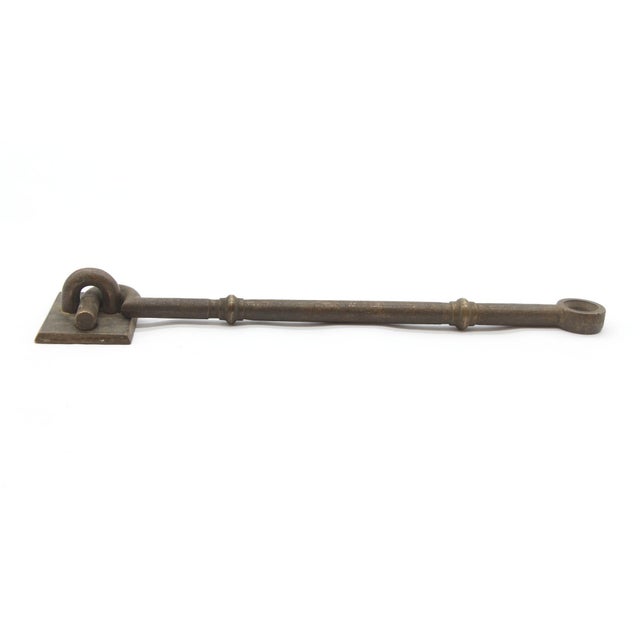 Vintage Bronze Hook & Eye Door Latch For Sale - Image 4 of 6
