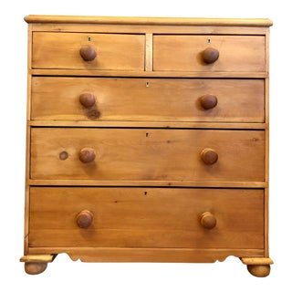 Mid 19th Century English Pine Chest of Drawers For Sale