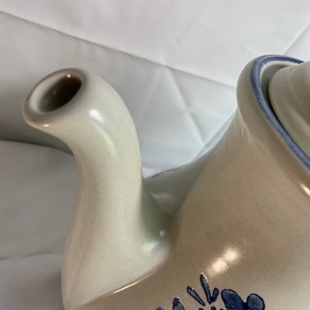 Vintage Pfaltzgraff Yorktowne Stoneware Coffee/Tea Pot For Sale - Image 4 of 6