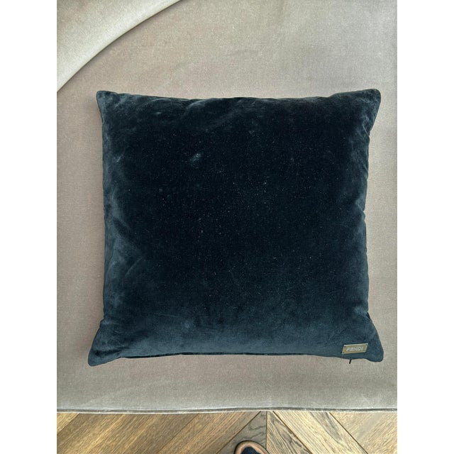 Black Casa Cushion in Black Leather and Suede Intarsia from Fendi, 2011 For Sale - Image 8 of 10