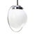 Silver French Nickel Plated Pendant Lamp with White Opaline Globe, 1950s For Sale - Image 8 of 8