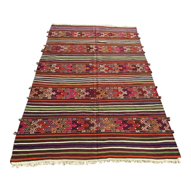 Vintage Striped Kilim Rug Chairish