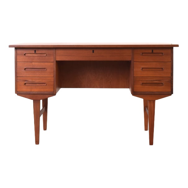 Mid-Century Modern Danish Teak Executive Desk, 1960s For Sale