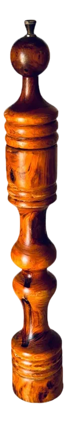 Large French Provincial Olive Wood Pepper Mill, 1960s