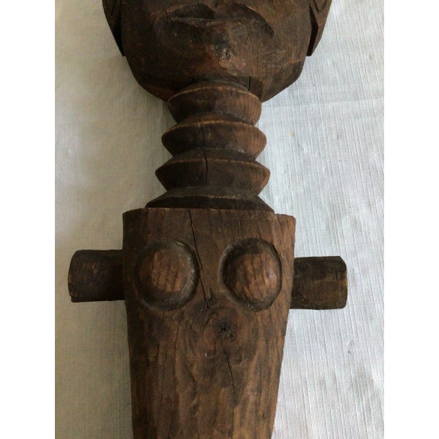 Wood 1940s Carved Wood Statue For Sale - Image 7 of 12