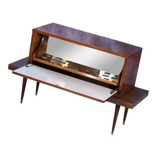 Mid-Century Modern Walnut Bar & Cabinet For Sale
