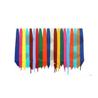 Fils I Colors DCXXVIII - Colorful Mixed Media Abstract Vibrant Artwork on Canvas For Sale