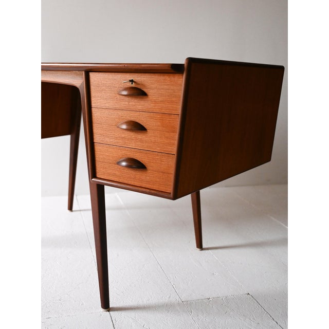 Brown Vintage Scandinavian Desk by Svante Skogh, 1950s For Sale - Image 8 of 12