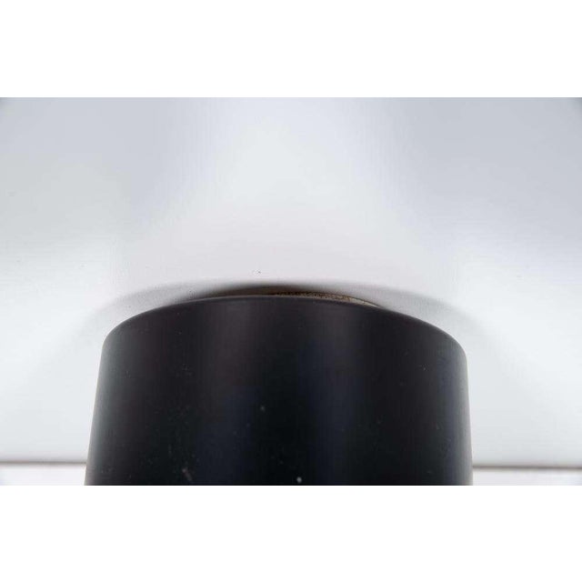 Black Vintage Glass and Metal Ceiling Lamp, 1960s For Sale - Image 8 of 15