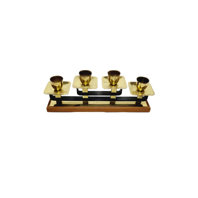 Art Deco 4-Armed Candleholder, Germany, 1950s For Sale - Image 4 of 12