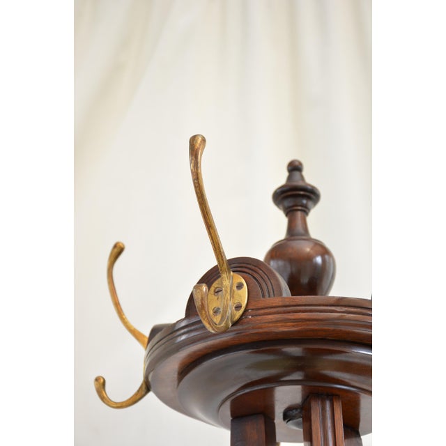 English Arts and Crafts Coat Stand in Mahogany, 1900s For Sale - Image 4 of 13