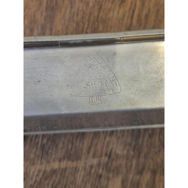 Swedish Pewter Lid Box, 1937 For Sale - Image 7 of 8