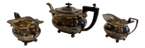 20th Century Silver-Plated Metal Tea Service, Set of 3