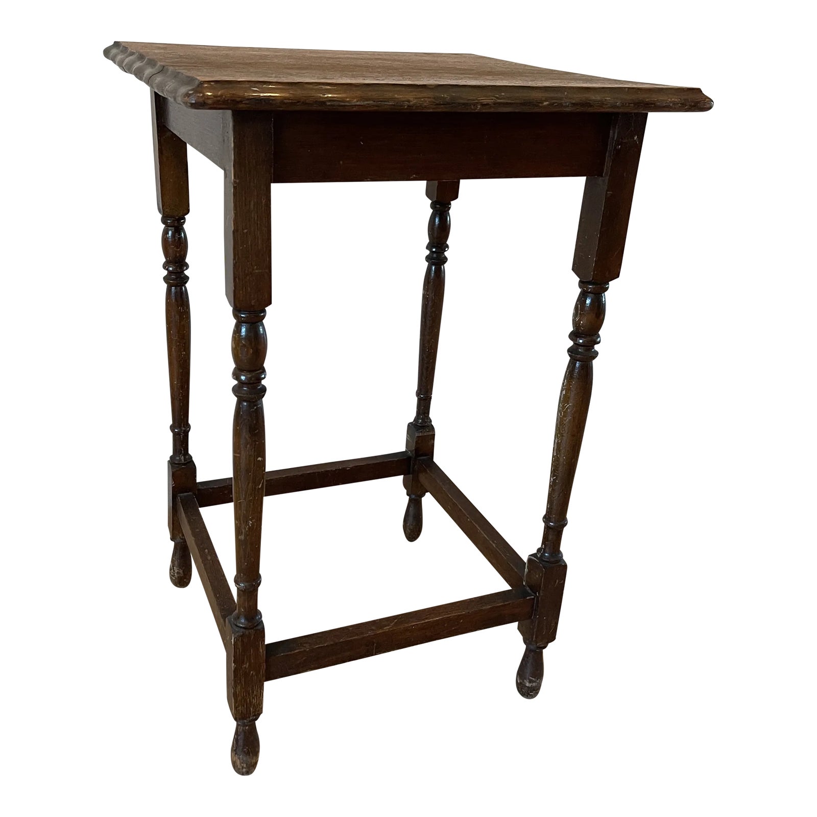 1920s Vintage Dark Wood Side Table Chairish