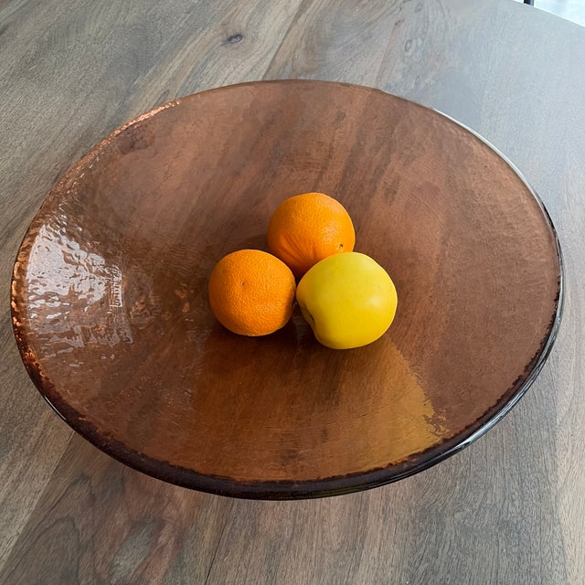 Copper Attributed to Fire & Light. "Zen" 17” Centerpiece Bowl in Copper Recycled Glass Very Zen Bowl Masterpiece Item for Collectors. A Statement Piece. For Sale - Image 8 of 12