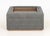 Vanguard Boyden Gray Linen Upholstered Ottoman, with inset mahogany tray to the center. 17" H x 35" W x 35" D. Provenance:...