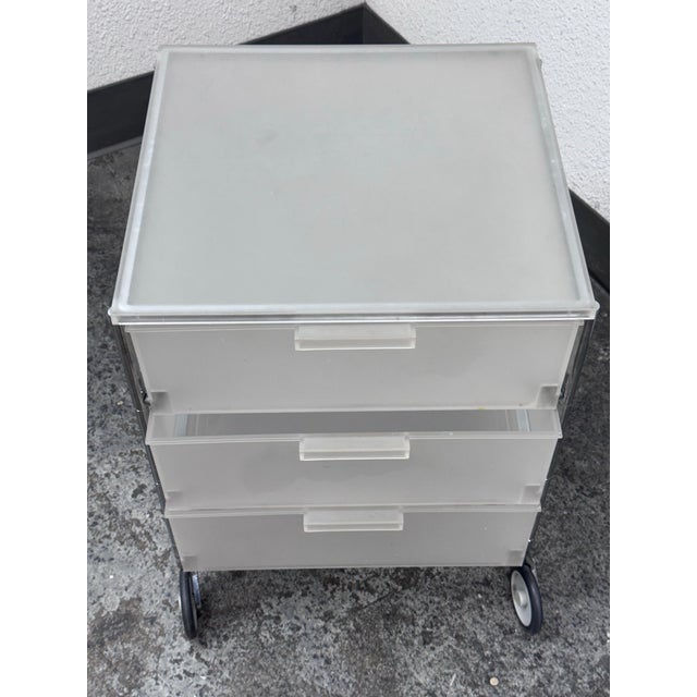 Gray Antonio Citterio + Oliver Low for Kartell Matte Mobil Three Drawer Trolley For Sale - Image 8 of 12