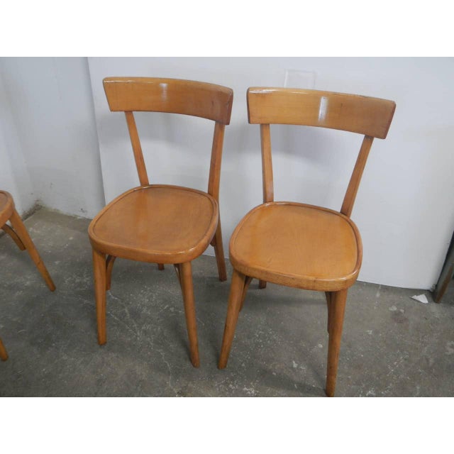 Bistro Beech Chairs, 1970, Set of 6 For Sale - Image 4 of 13