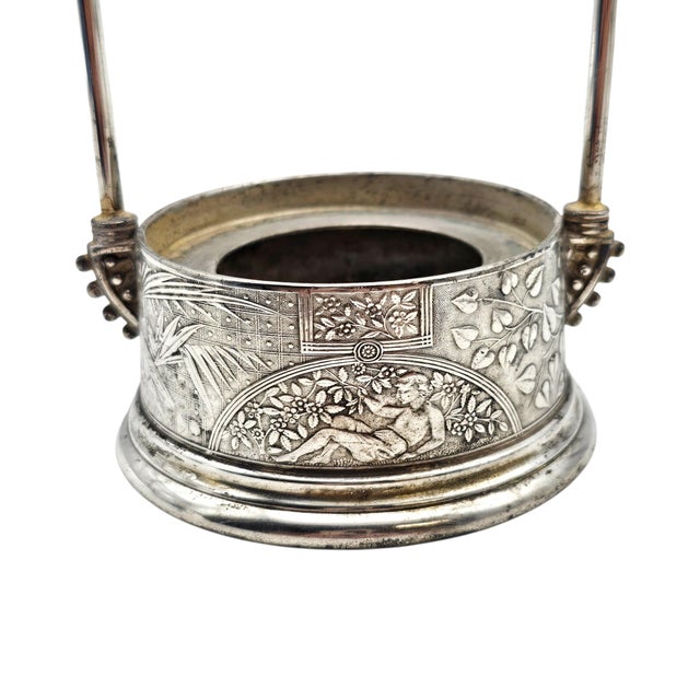 1888 Meriden Quadruple Plate Figural Aesthetic Movement Pickle Castor With Japonisme Detail For Sale - Image 16 of 18