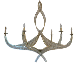 Currey & Co. Modern Silver Finished Firebird Chandelier
