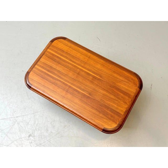 Brown Mid-Century Curved Cherrywood Coffee Table, 1970s For Sale - Image 8 of 16