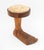 Folk Art Carved Wood "Foot" Stool, with cream floral upholstery, signed "Amidon" to underside. 15" H x 14.5" W x 9" D....