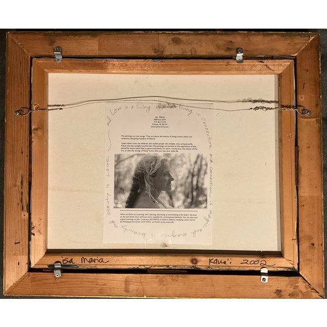 Kauai Hawaii North Shore by Isa Maria Oil on Canvas American. (1950? - ) Framed For Sale - Image 12 of 12