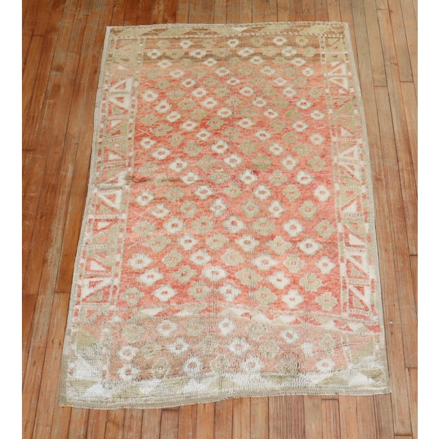 Pink Early 20th Century Angora Wool Anatolian Rug - 3'8" x 5'8" For Sale - Image 8 of 8