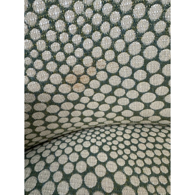 Contemporary Wingback Chair With Spiral Pattern For Sale - Image 12 of 12