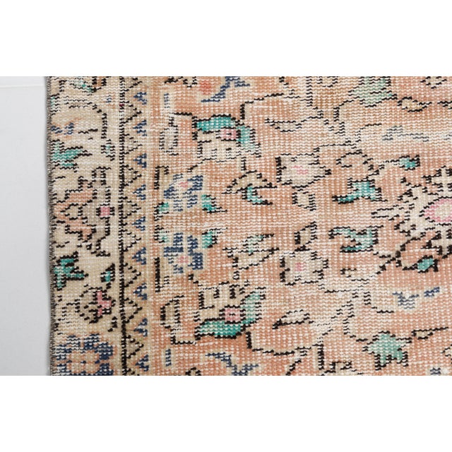 Turkish Mid 20th Century Oushak Anatolian Floral Carpet For Sale - Image 3 of 10