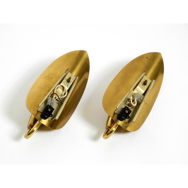Mid-Century Modern Cone Brass Wall Lamps, 1950s, Set of 2 For Sale - Image 13 of 15