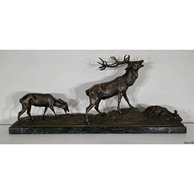 JB. Mêne, Animal Group, Late 1800s, Bronze For Sale - Image 16 of 18