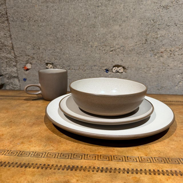 Ceramic Vintage 1960s Edith Heath Sausalito 4-Piece Stoneware Dinnerware Set Mid-Century For Sale - Image 7 of 9