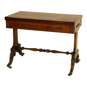 19th Century English Regency Backgammon/ Game/ Console Table
