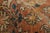 Orange Antique Kerman Lavar Orange-Brown and Blue Wool Persian Floral Rug For Sale - Image 8 of 9