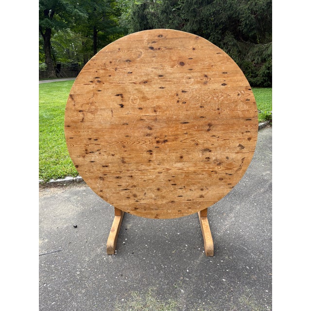 Gorgeous antique French folding wine tasting table, or "Table de Vending". Used in French vineyards for tasting wine and...