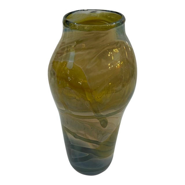 Talitha Horne Art Glass Vase Signed and Dated Talitha Horne '76 For Sale