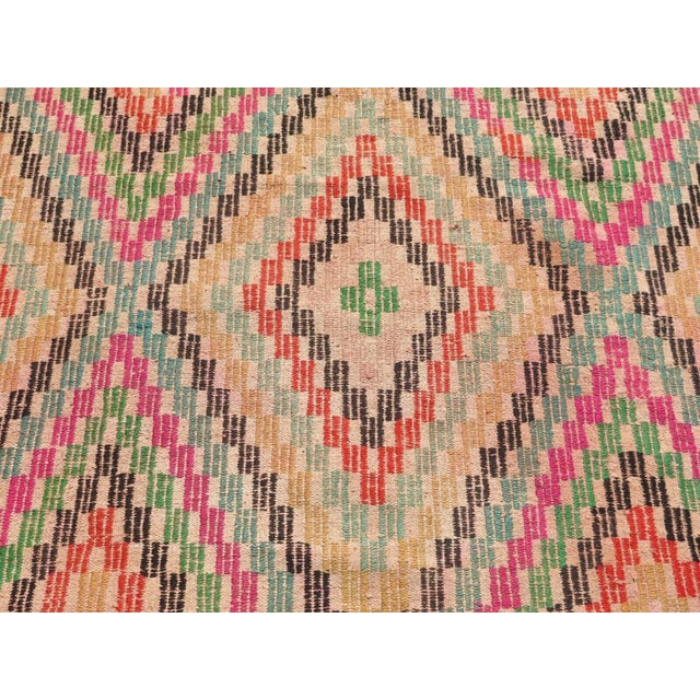 1960s Vintage Turkish Handmade Kilim Rug - 74"x114" For Sale - Image 4 of 12
