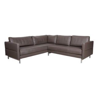 Leather and Metal Vida Corner Sofa from Rolf Benz For Sale